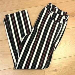 Black and White Striped Pants